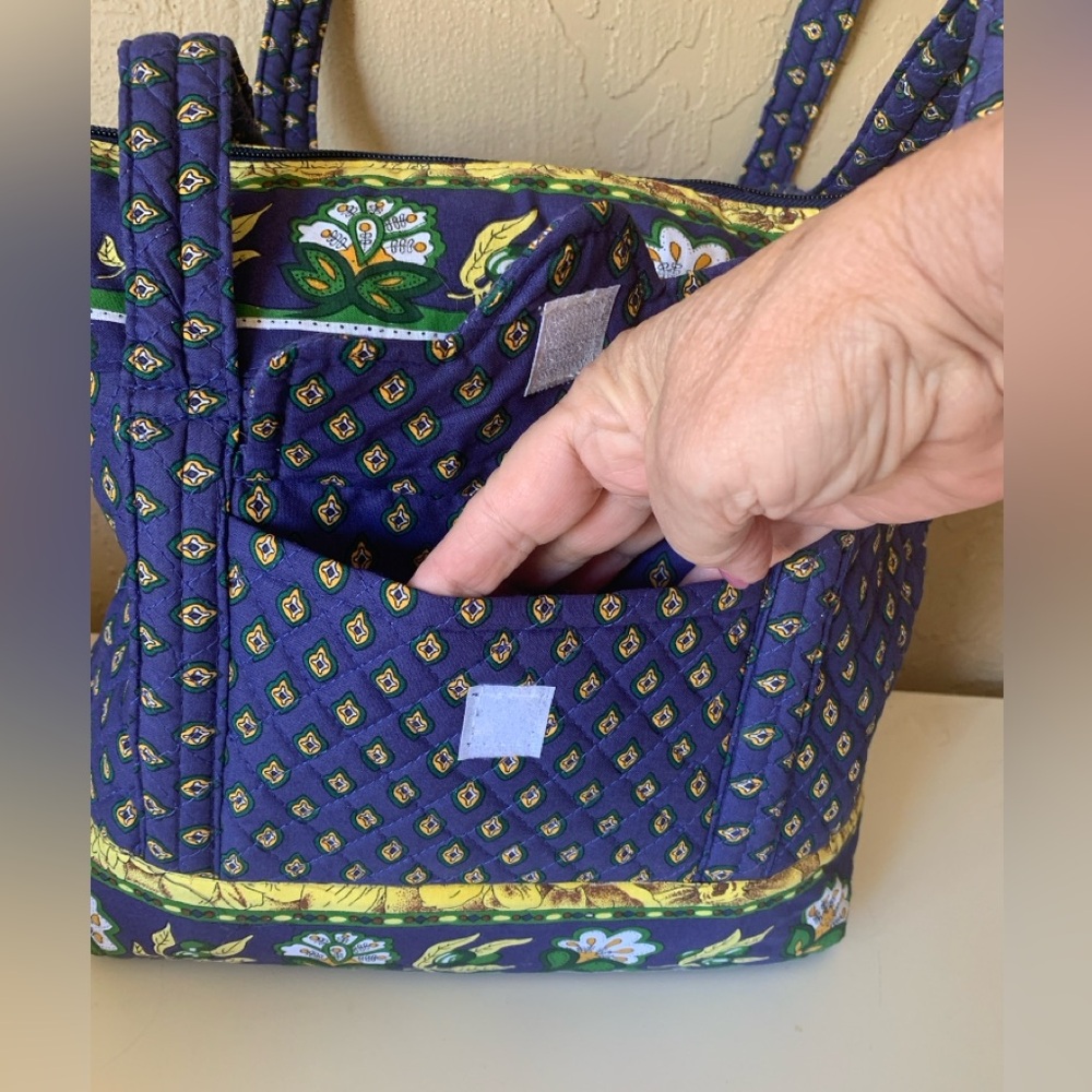 Blue & Yellow Quilted Tote Bag